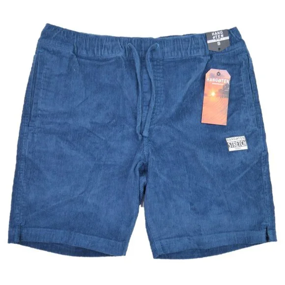 Hang Ten Corduroy Longrider Shorts Men's Size S M L Navy Blue